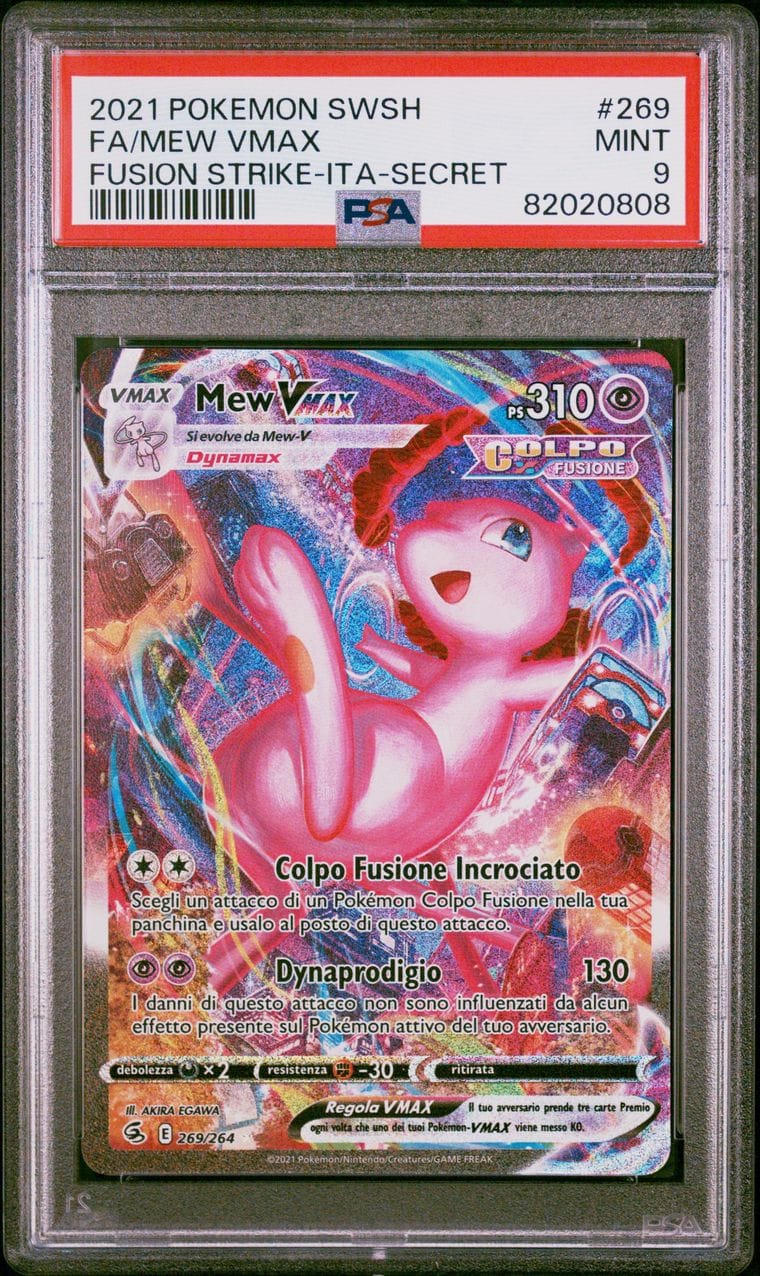 2021 POKEMON FA/MEW VMAX COLPO FUSIONE ITA #269 PSA 9