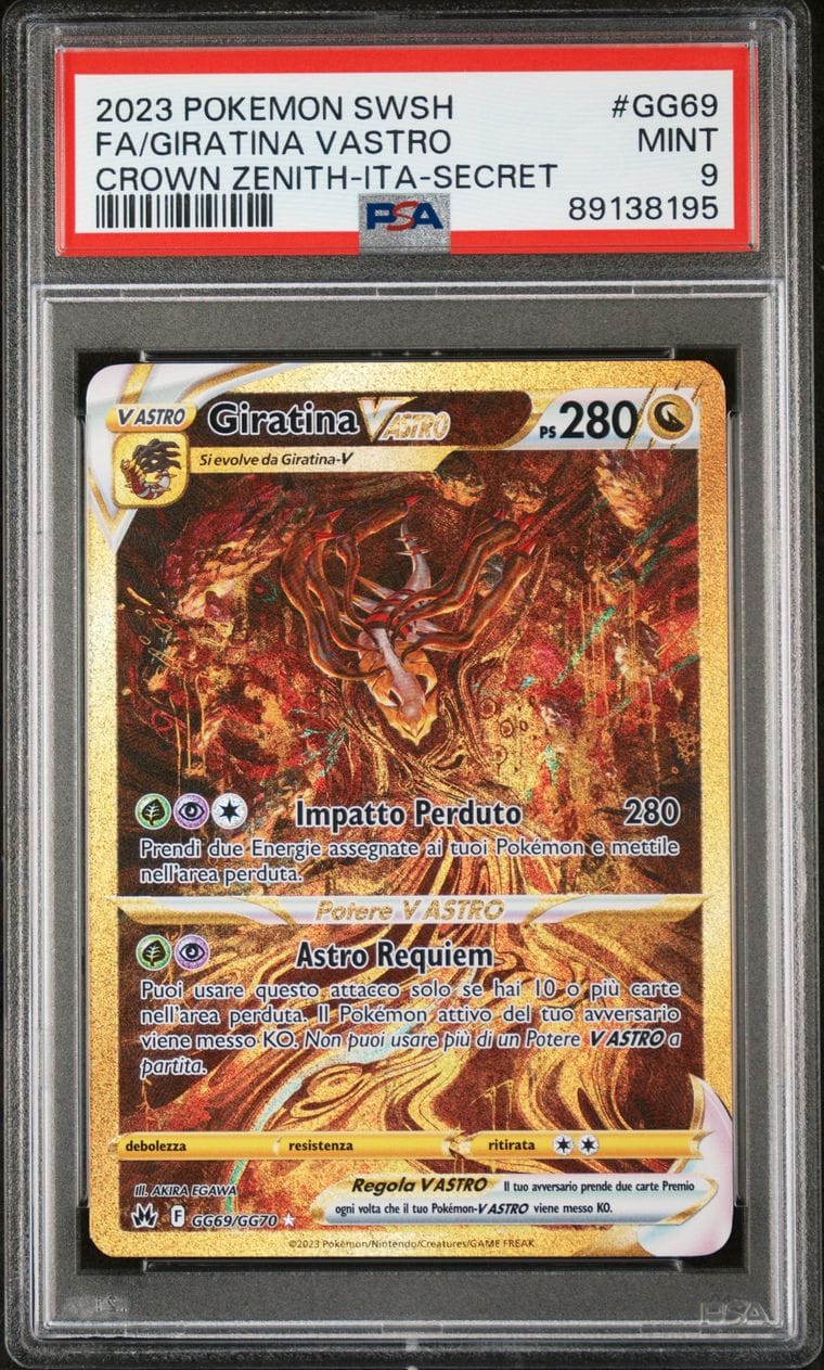 2023 POKEMON FA/GIRATINA VASTRO ZENIT REGALE ITA #GG69 PSA 9