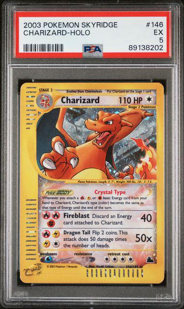 2003 POKEMON SKYRIDGE CHARIZARD HOLO ENG #146 PSA 5